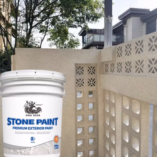 외부 벽 건물 훈장을 위한 자연적인 진짜 돌 짜임새 아크릴 페인트 코팅